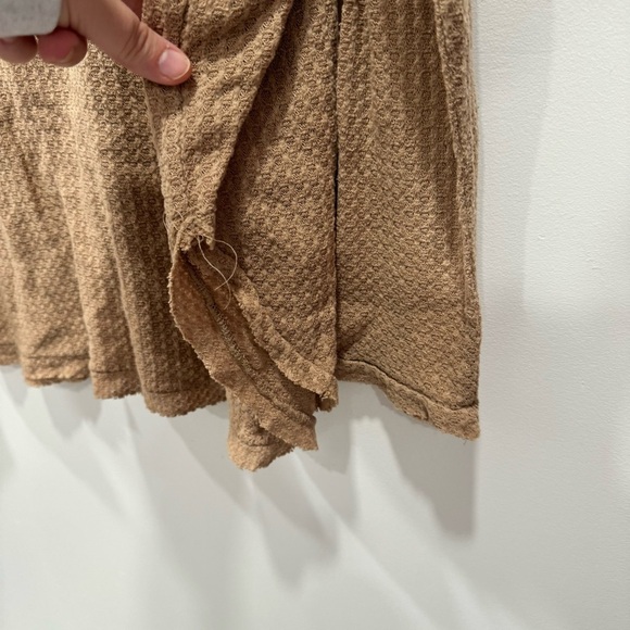 Urban Outfitters Out From Under Waffle Knit Loose Fit Top Tan Small - Picture 5 of 7